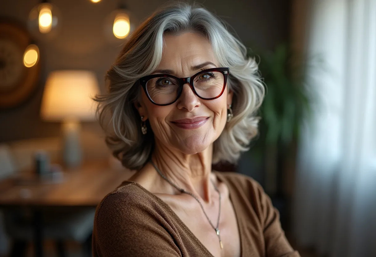 femme 60 ans lunettes