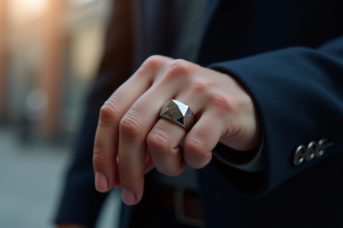 bague argent homme