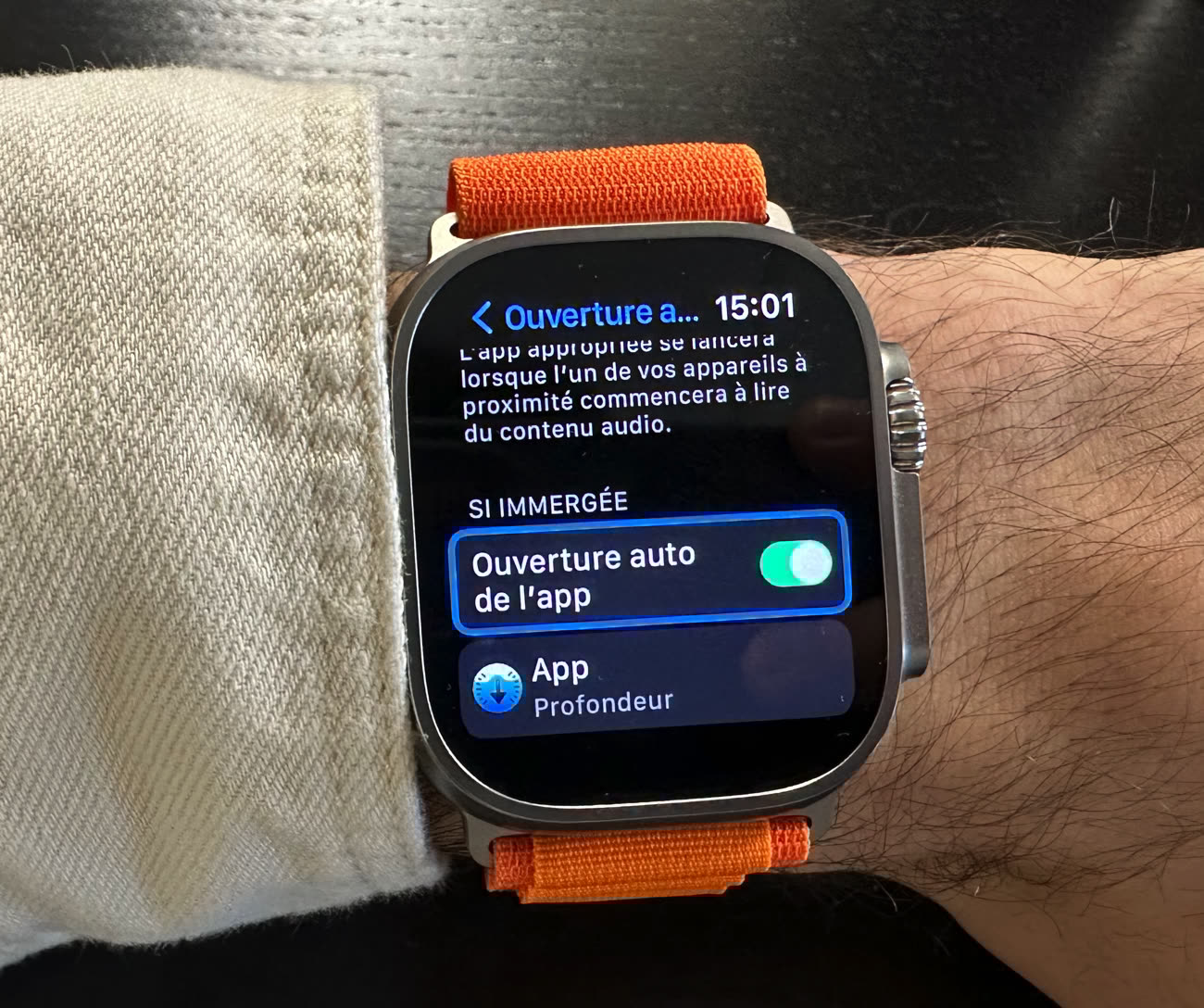 mode gaucher de l’Apple Watch